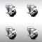 Service Caster 3.5 Inch SS Phenolic Wheel Swivel Bolt Hole Caster Set with Brake SCC-SSBH20S3514-PHS-TLB-4 - alternate 1